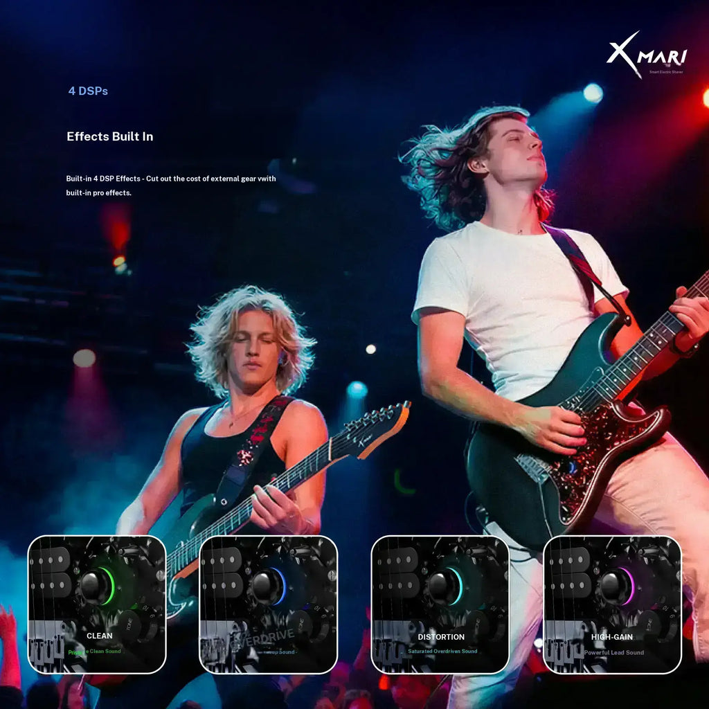 Xmari Smart Electric Guitar with DSP Effects & USB‑C OTG Recording