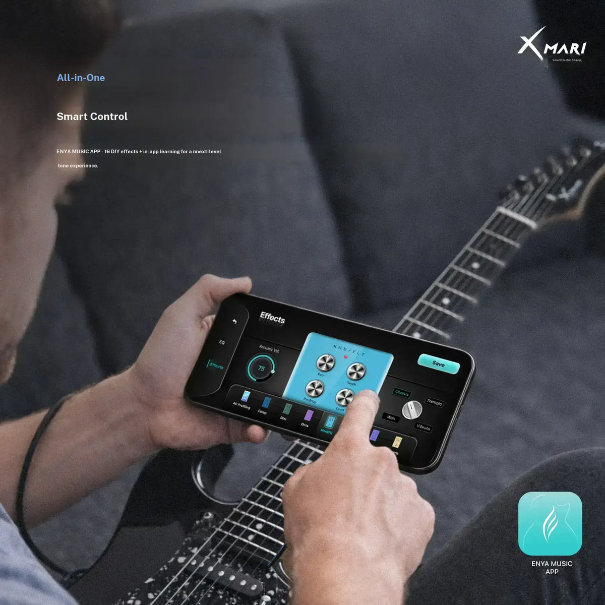 Xmari Smart Electric Guitar with DSP Effects & USB‑C OTG Recording