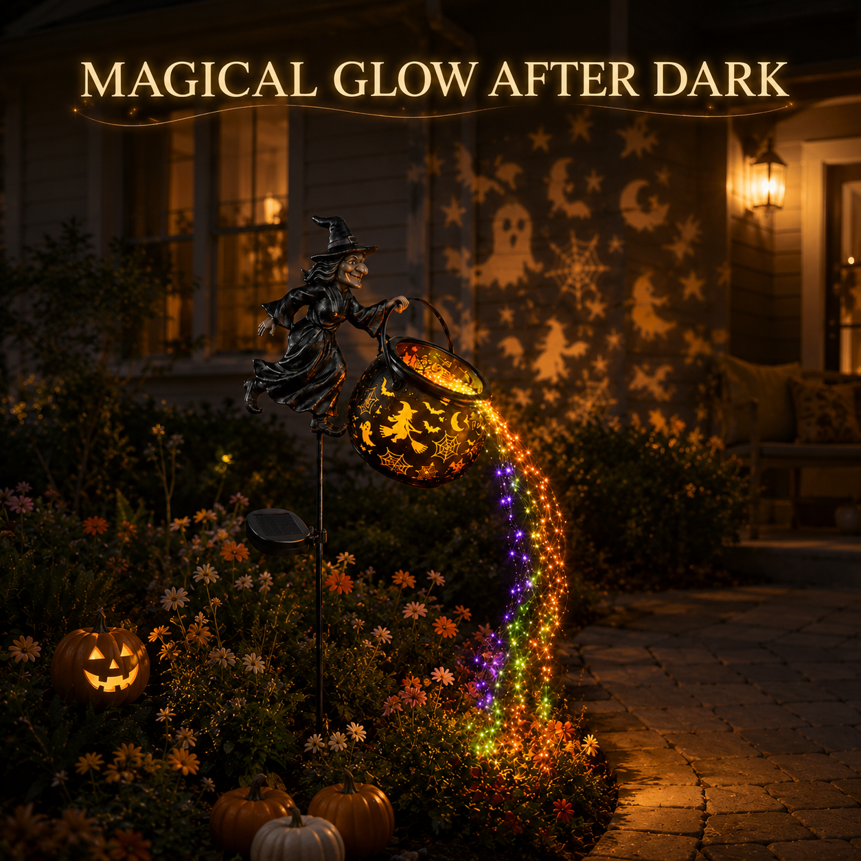 🧙‍♀️Halloween Early Bird Special Sale 49% OFF-Halloween Witch Cauldron Garden Light