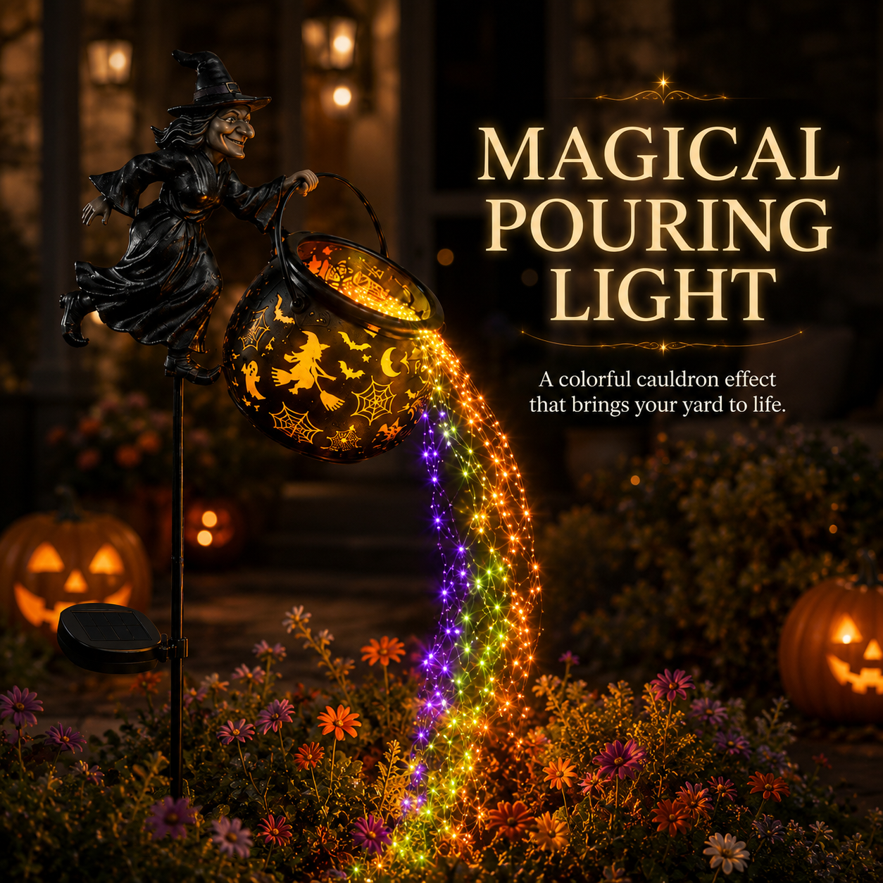 🧙‍♀️Halloween Early Bird Special Sale 49% OFF-Halloween Witch Cauldron Garden Light