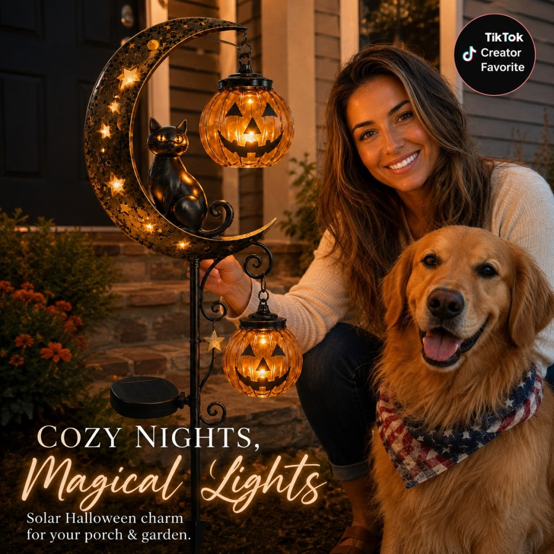 🎃Halloween Early‑Bird Special: 49% Off Pumpkin Moon Garden Stake Light