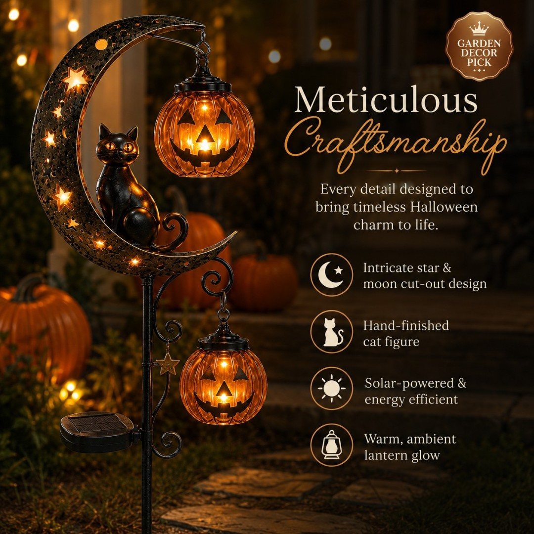🎃Halloween Early‑Bird Special: 49% Off Pumpkin Moon Garden Stake Light