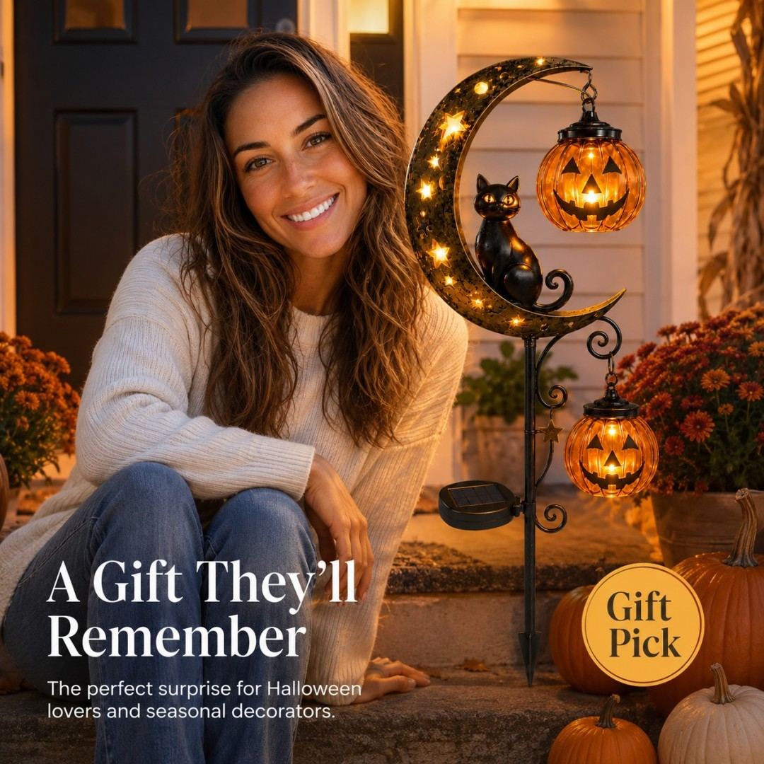 🎃Halloween Early‑Bird Special: 49% Off Pumpkin Moon Garden Stake Light