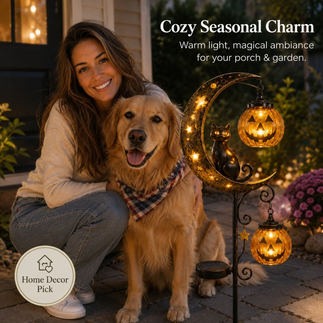 🎃Halloween Early‑Bird Special: 49% Off Pumpkin Moon Garden Stake Light