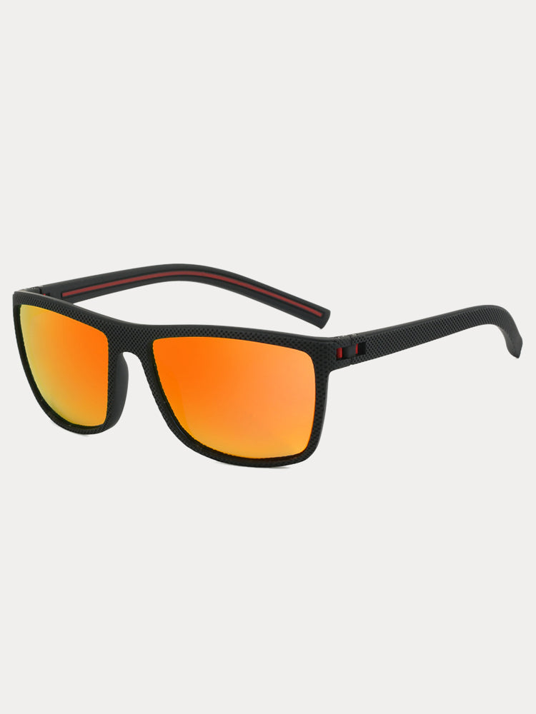 Polarisierte Sonnenbrille mit eckigem Rahmen