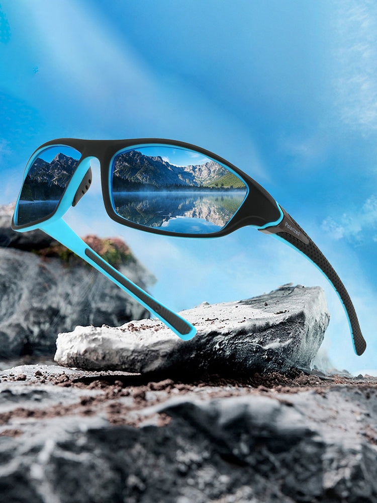 Rechteckige Sport-Sonnenbrille für Outdoor-Radfahren, polarisiert
