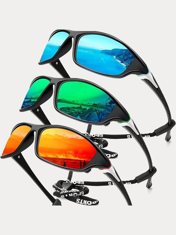 Rechteckige Sport-Sonnenbrille für Outdoor-Radfahren, polarisiert