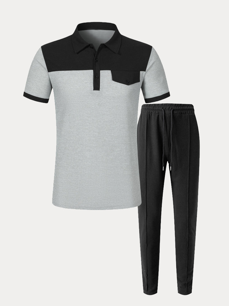 Atmungsaktives Waffel-Athleisure-Set