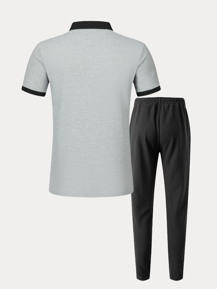 Atmungsaktives Waffel-Athleisure-Set
