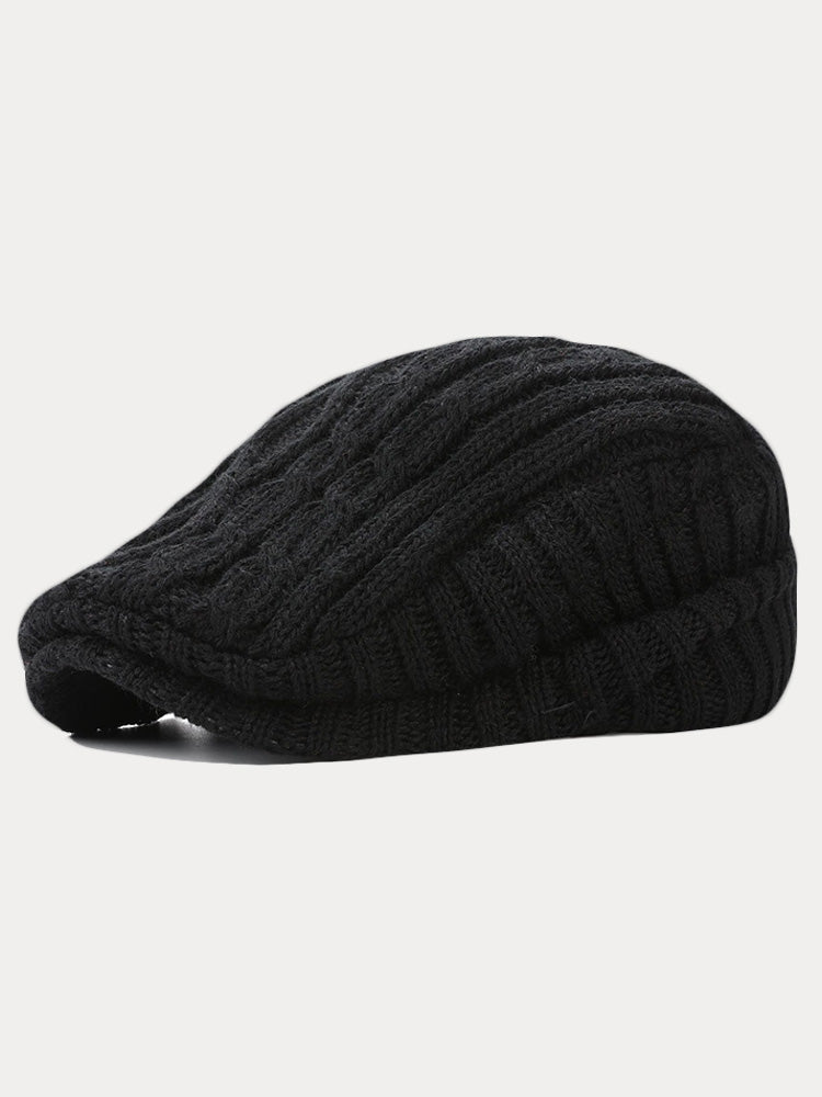 Retro Vielseitige Strickmütze Baskenmütze