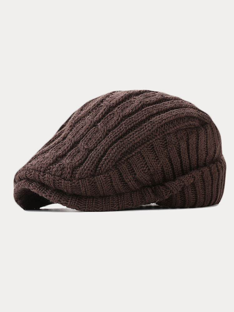 Retro Vielseitige Strickmütze Baskenmütze