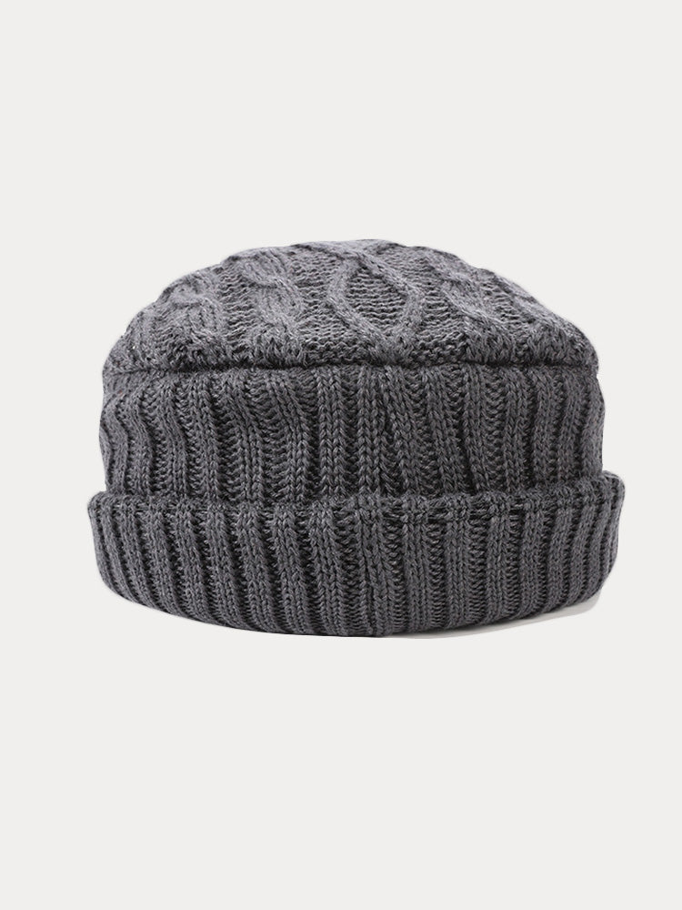 Retro Vielseitige Strickmütze Baskenmütze