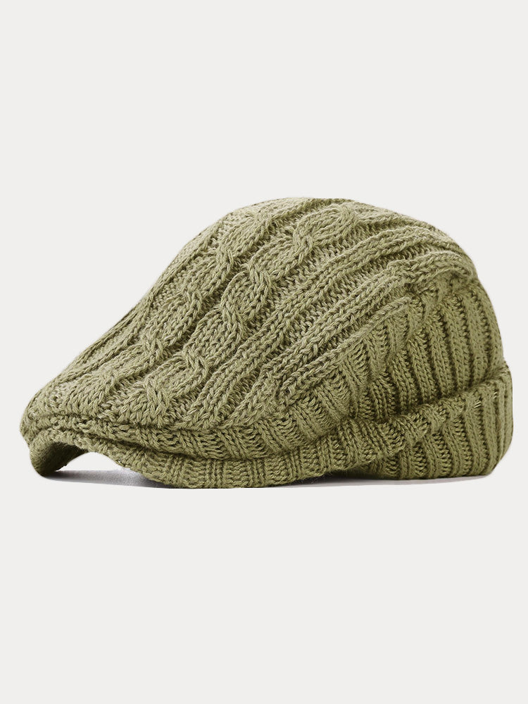 Retro Vielseitige Strickmütze Baskenmütze