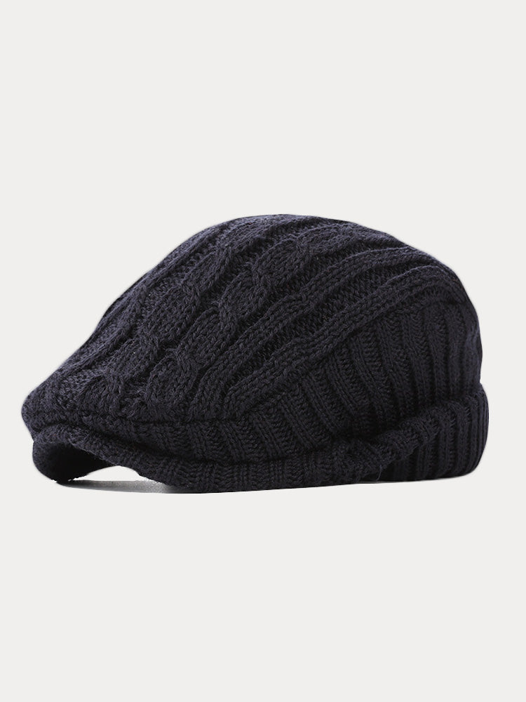 Retro Vielseitige Strickmütze Baskenmütze