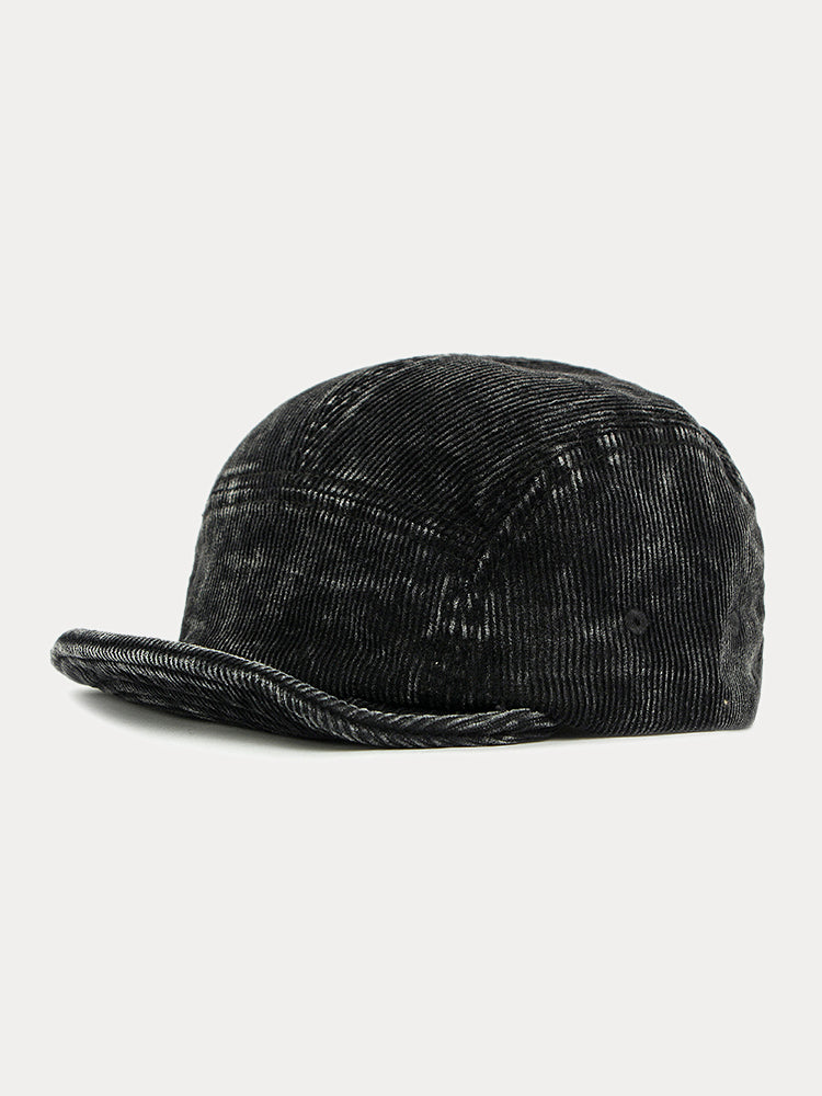 Stylische Baseballkappe aus Cord mit kurzem Schirm
