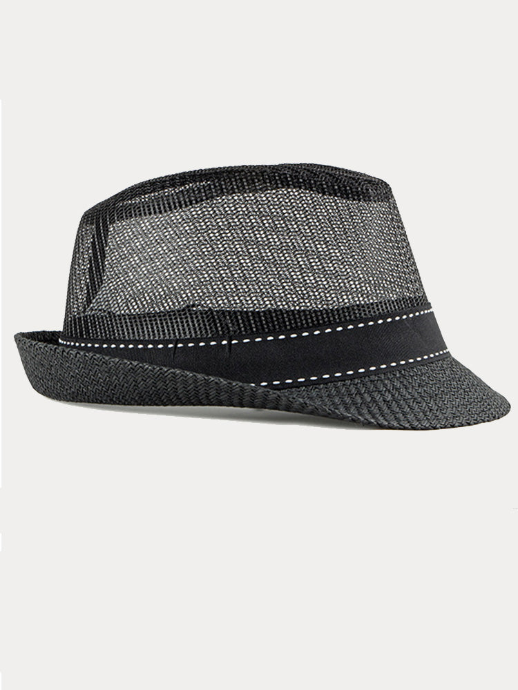 Lässiger Sommeratmungsaktiver Mesh-Baumwoll-Fedora-Hut