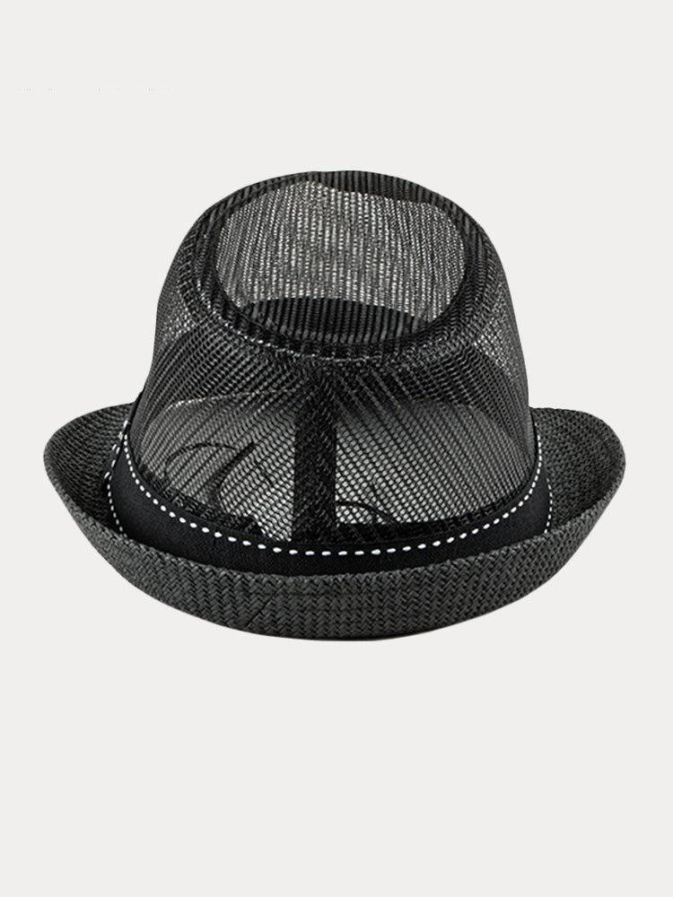 Lässiger Sommeratmungsaktiver Mesh-Baumwoll-Fedora-Hut