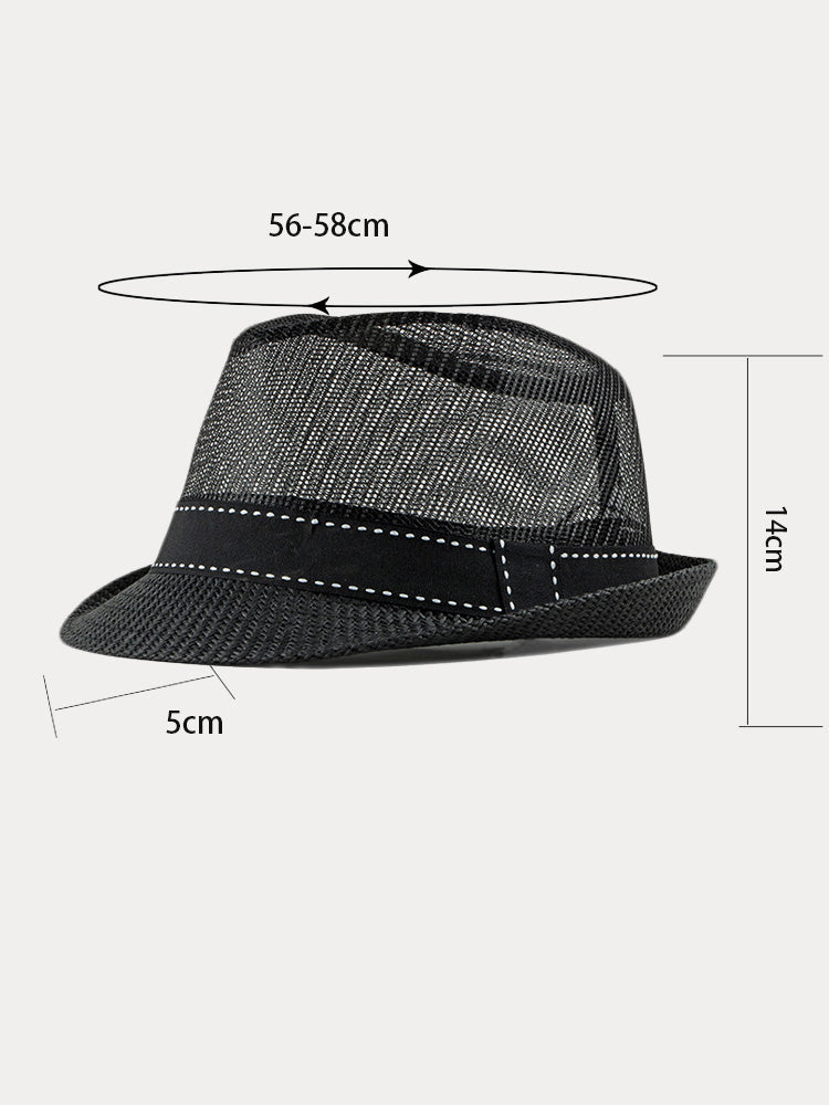 Lässiger Sommeratmungsaktiver Mesh-Baumwoll-Fedora-Hut