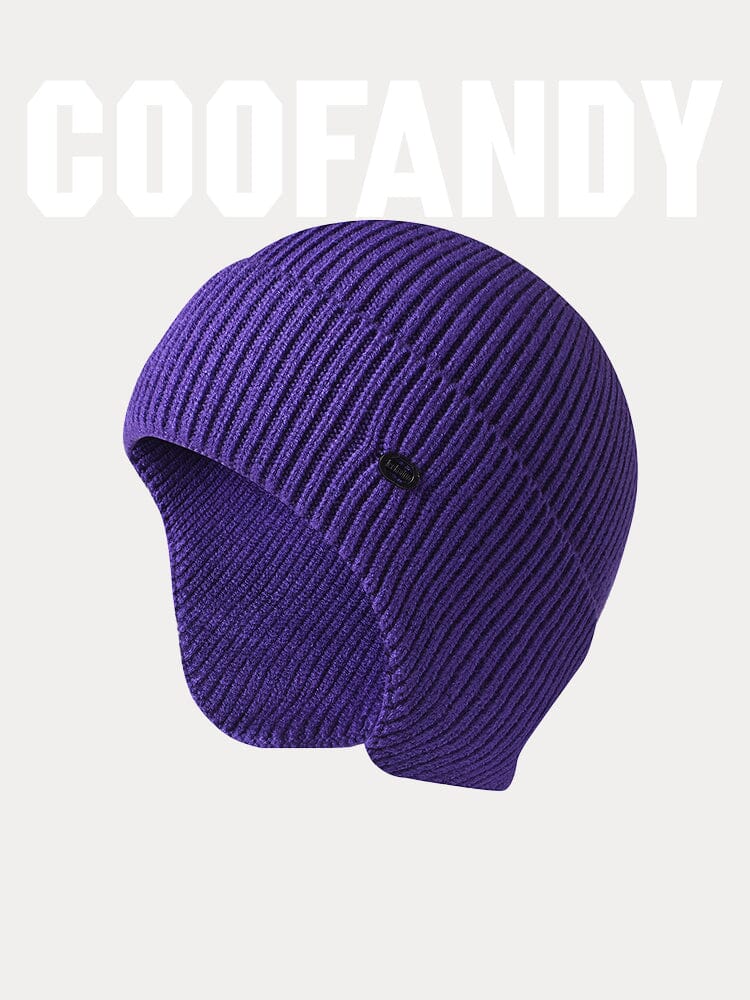 Winddichte Ohrenschutz-Strickmütze