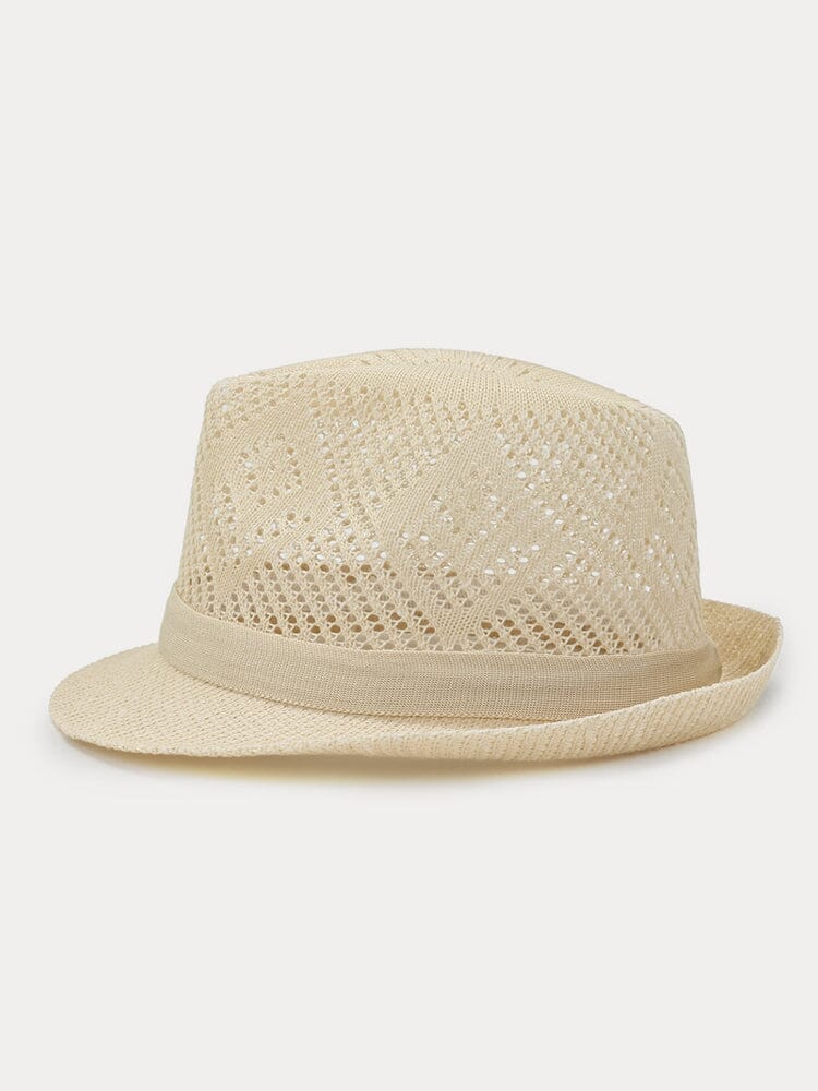 Faltbarer atmungsaktiver Fedora-Hut aus Mesh