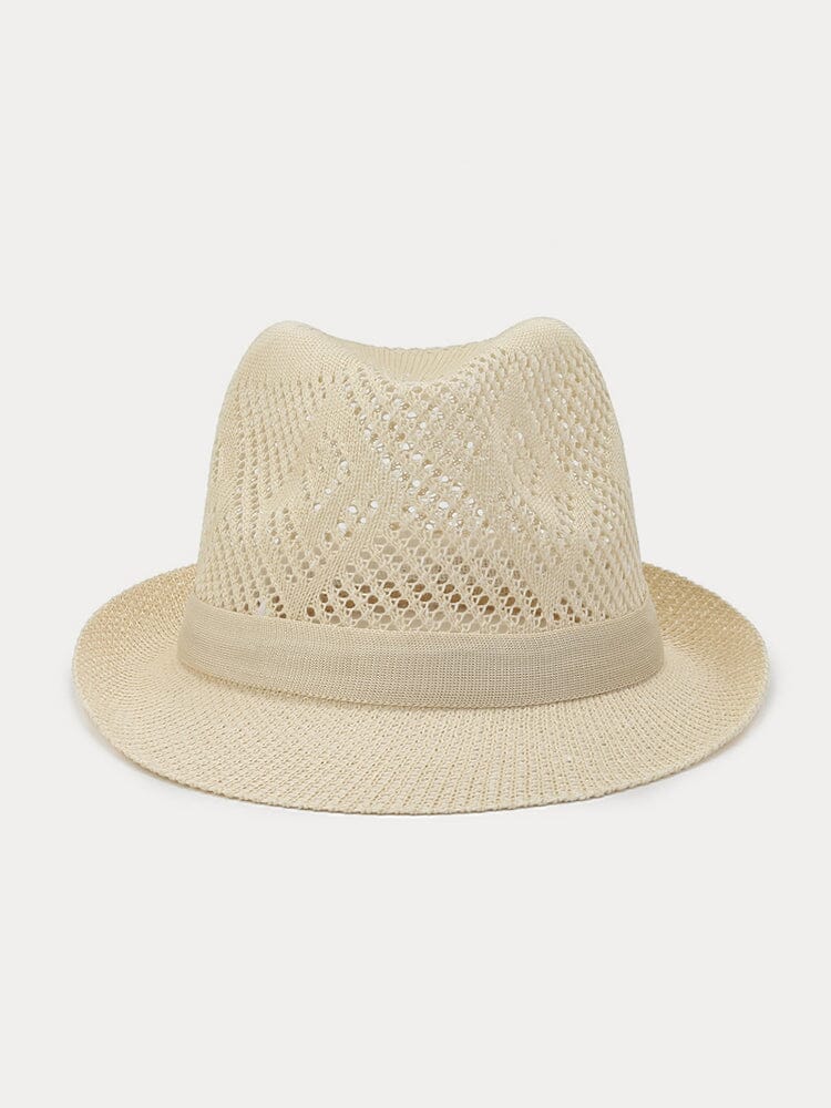 Faltbarer atmungsaktiver Fedora-Hut aus Mesh