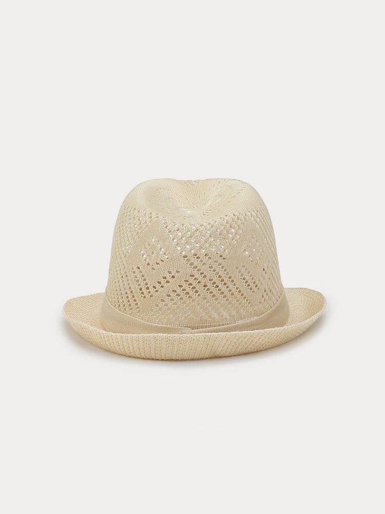 Faltbarer atmungsaktiver Fedora-Hut aus Mesh