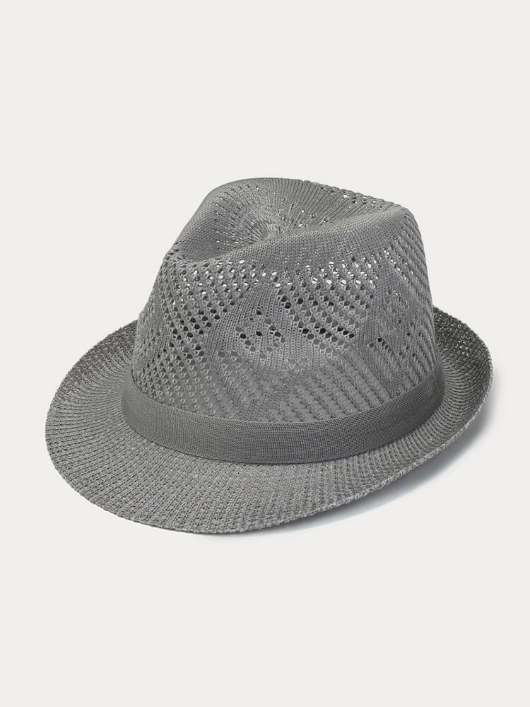 Faltbarer atmungsaktiver Fedora-Hut aus Mesh
