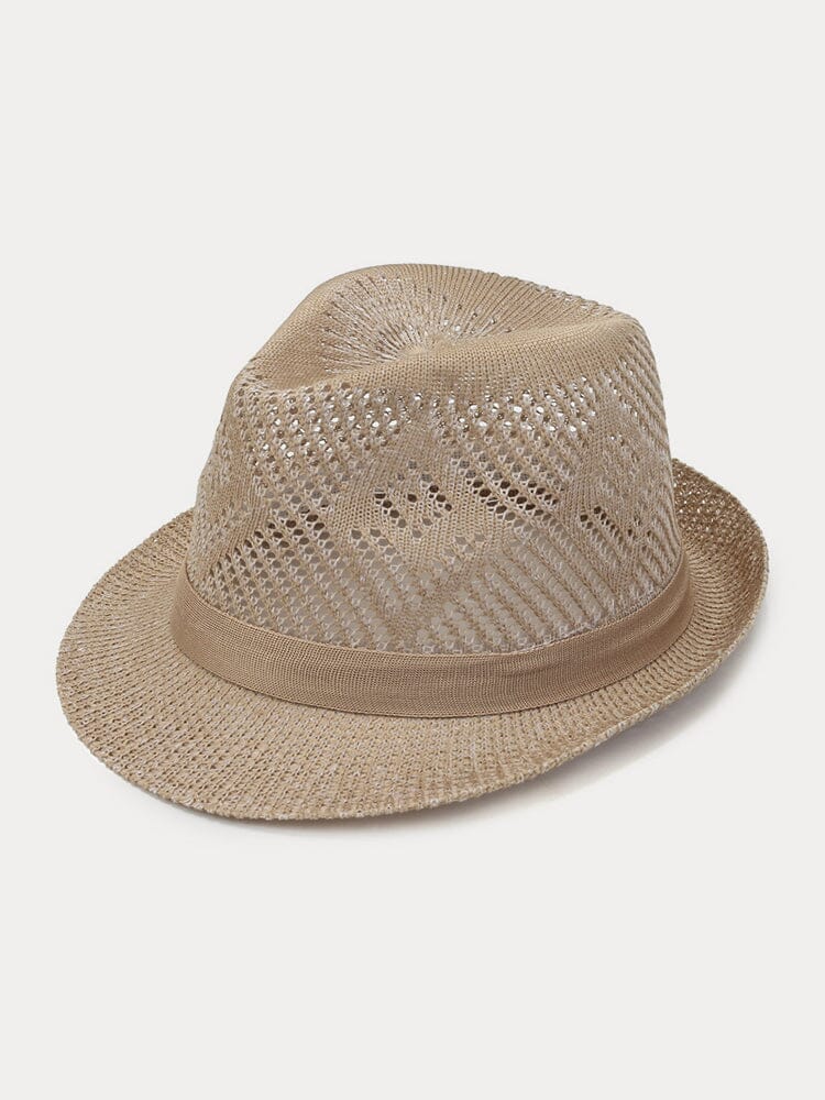 Faltbarer atmungsaktiver Fedora-Hut aus Mesh