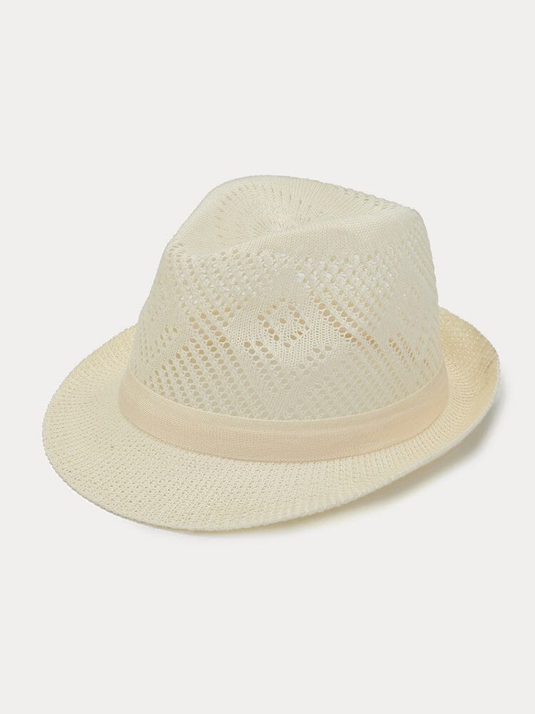 Faltbarer atmungsaktiver Fedora-Hut aus Mesh
